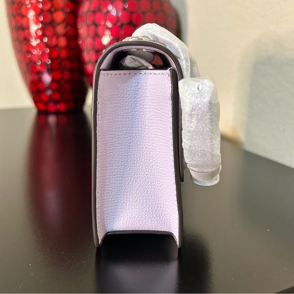 Kate Spade Phoebe Turnlock Mini Flap Crossbody Light Frozen Lilac MSRP $329 - Picture 7 of 17
